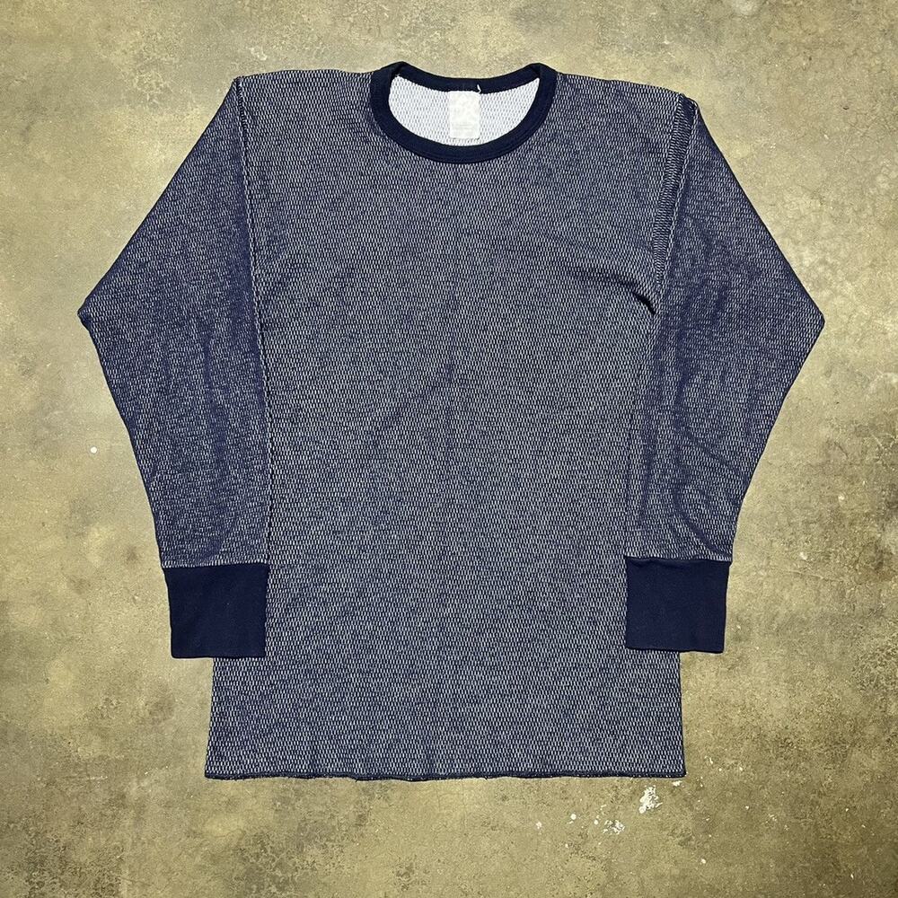 Vintage 90s Indera Blue Blend Long Sleeve Thermal Shirt